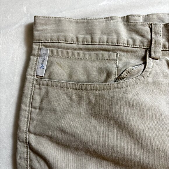 Zegna Sport‎ Men's Cotton Khaki Casual Straight Leg Relaxed Fit Pants Size 38x27 - Picture 8 of 10